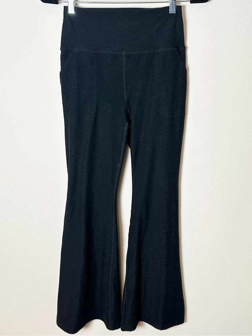 Beyond Yoga Spacedye High Waisted Pocket Bootcut Pant 29" Flare Black Large
